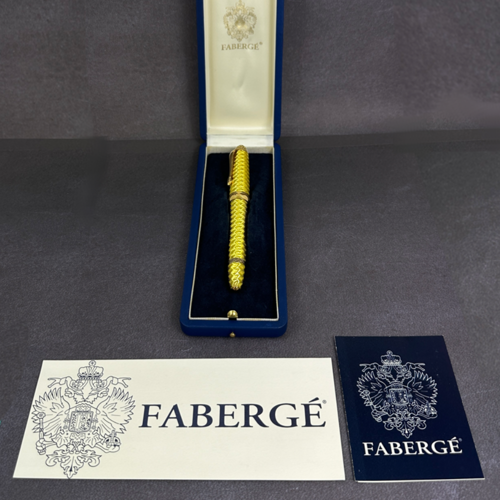 Pre-Owned Michelle Perchin Faberge Coronation Fountain Pen Yellow 688/1000