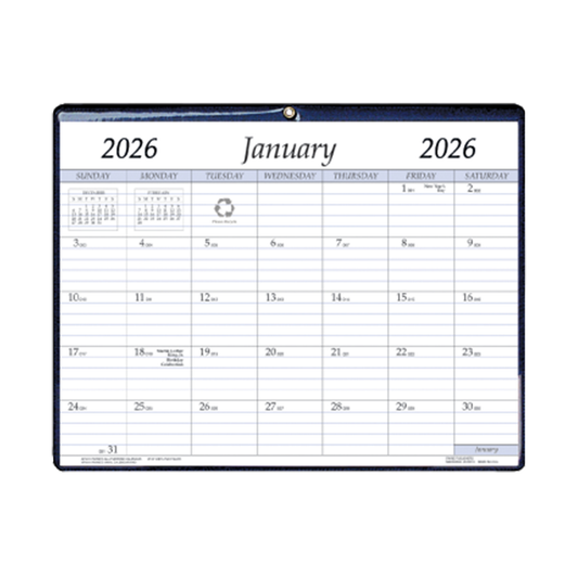 Payne 2026 Monthly Vinyl Calendar Pad (8.5 x 11)