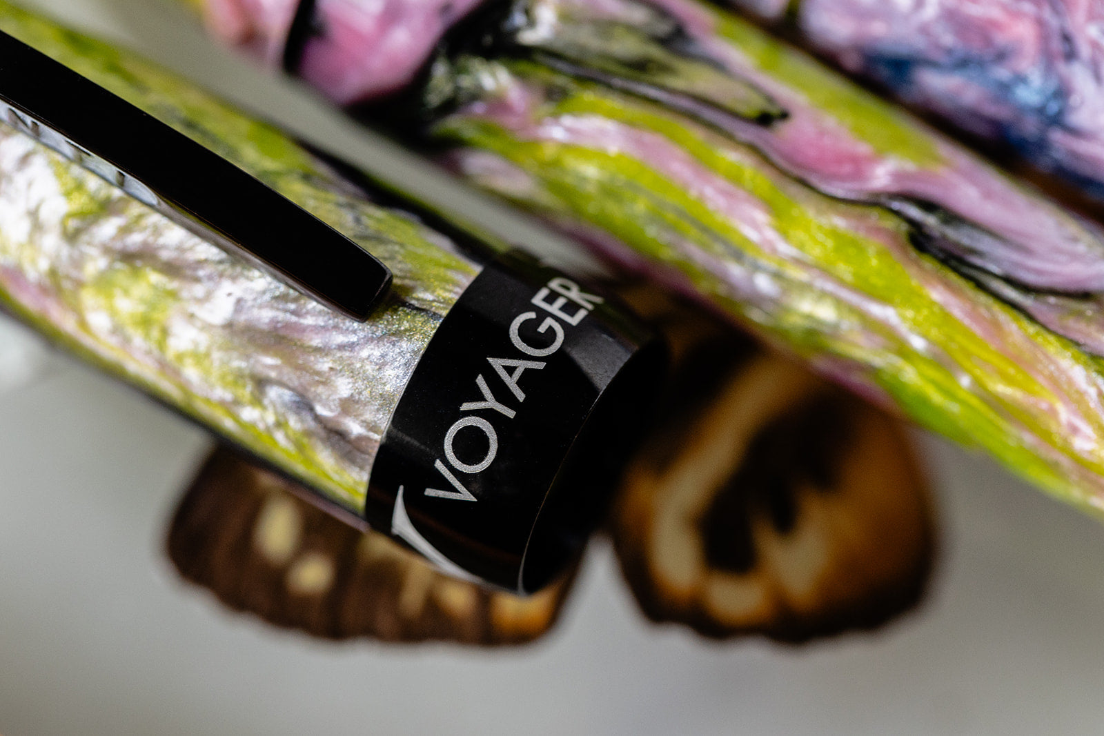 GALLERY VISCONTI ピンク/ブラック Visconti Voyager Mariposa Fountain Pen - Painted Beauty