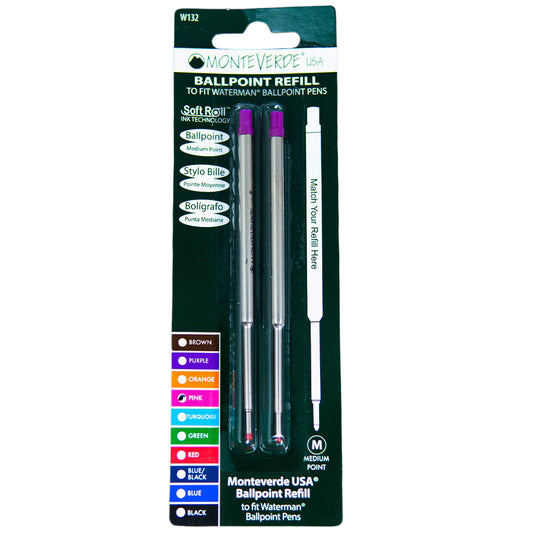 Waterman Ballpoint Refill by Monteverde USA® - Pink Medium (2 ea)