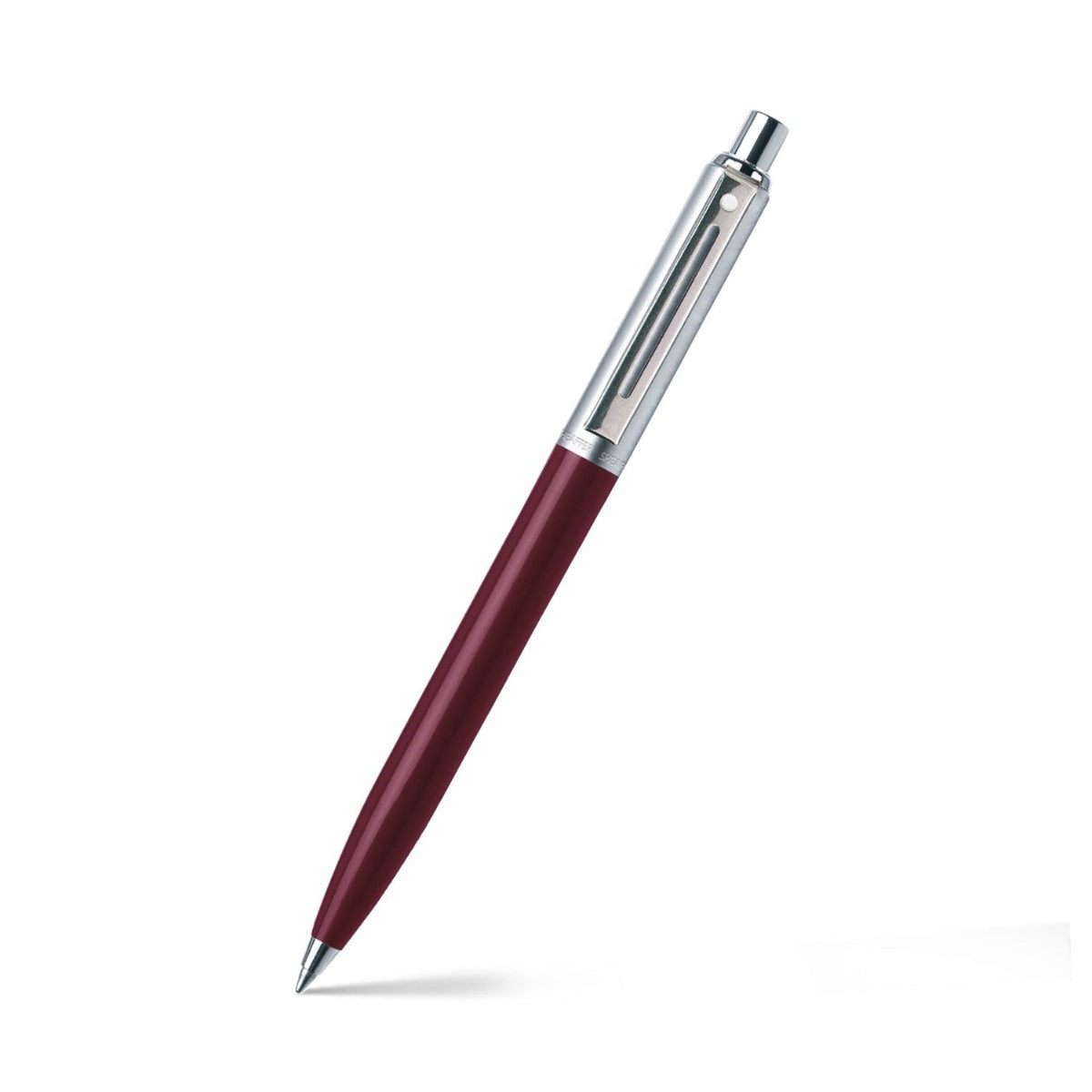 Sheaffer Valor Polished Burgundy Ballpoint Pen – Made In Italy, Chrome Trim