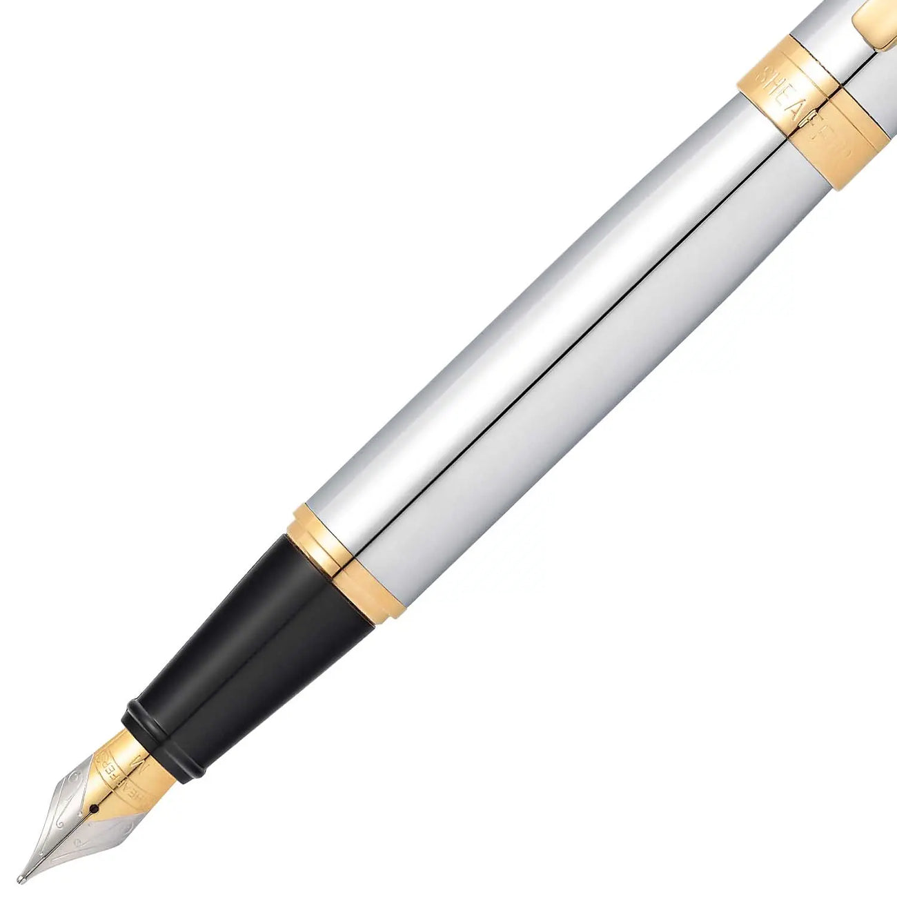 Sheaffer 300 Fountain Pen - Chrome with Gold