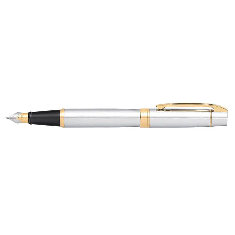 Sheaffer 300 Fountain Pen - Chrome with Gold
