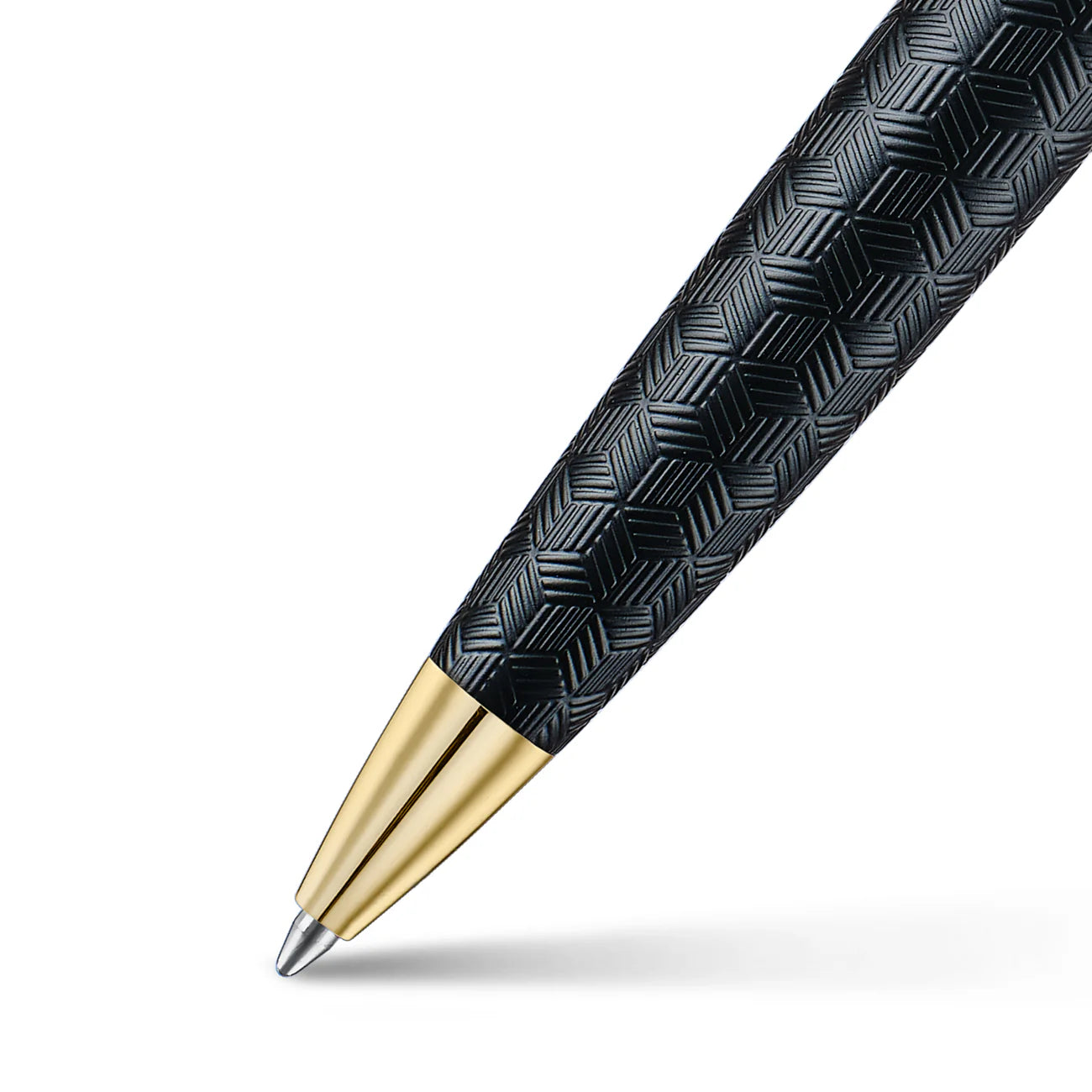 Sheaffer 300 Ballpoint - Engraved Black with Chrome Cap and Gold Trims
