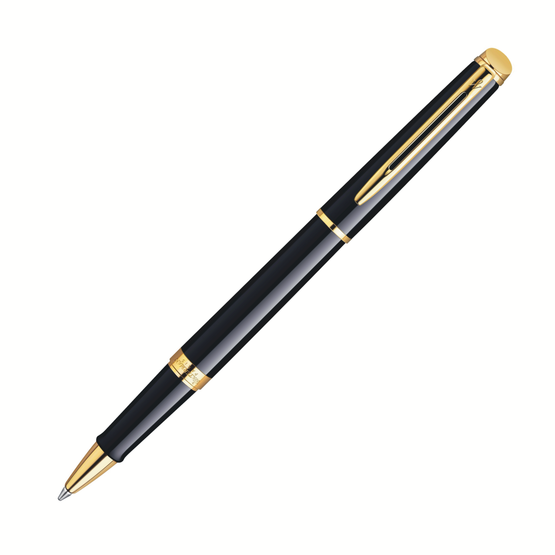 Waterman Hemisphere Rollerball Black with Gold Trim