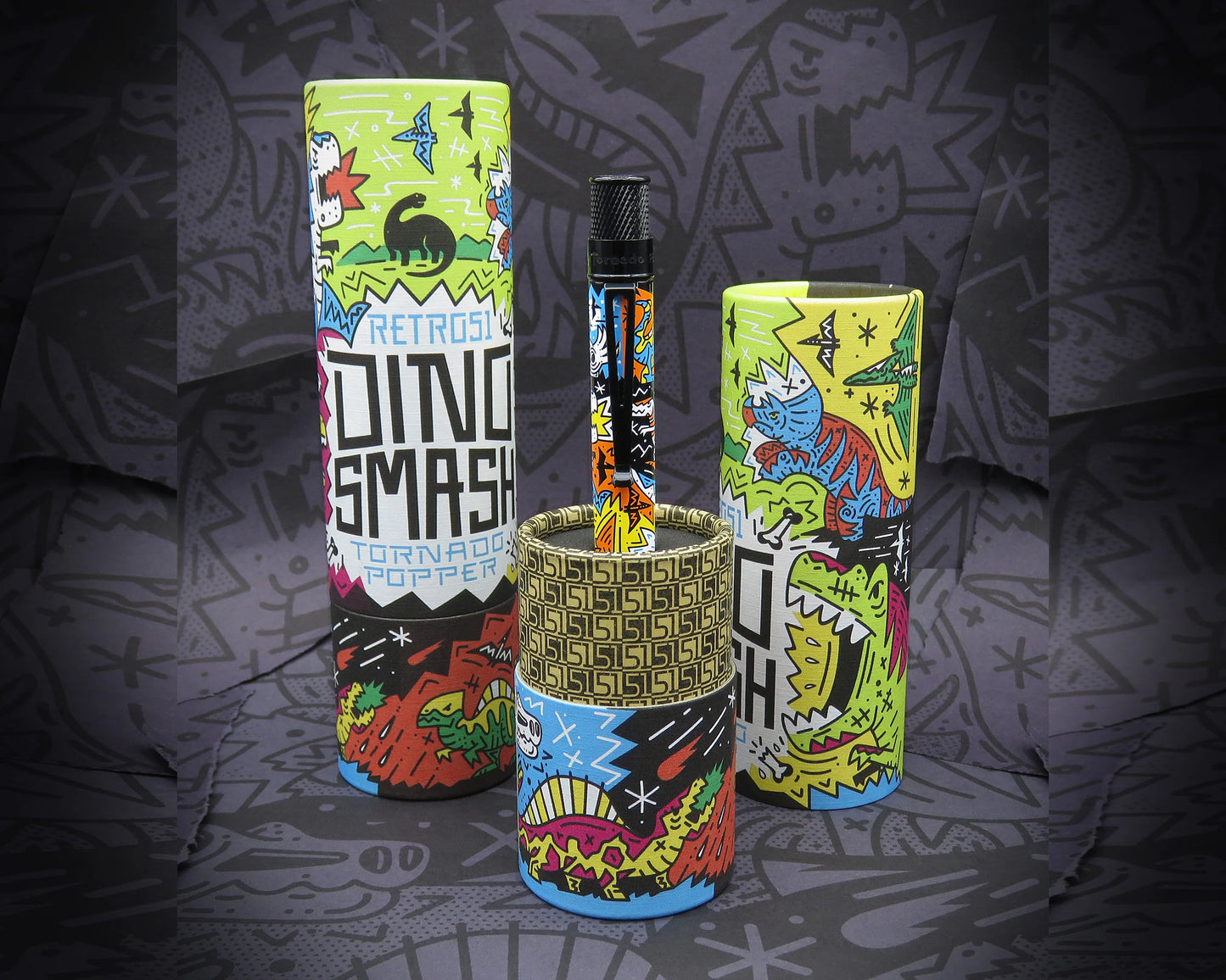 Retro 51 Tornado Popper Rollerball - Dino Smash (Assorted) - Sealed