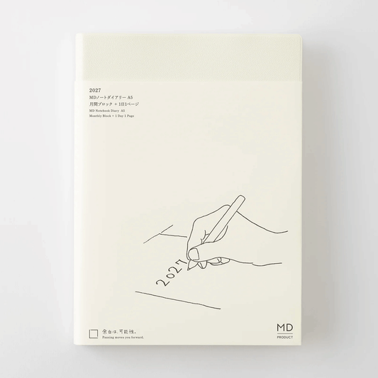 Midori 2027 MD Product Notebook Diary 1 Day 1 Page - A5 Size