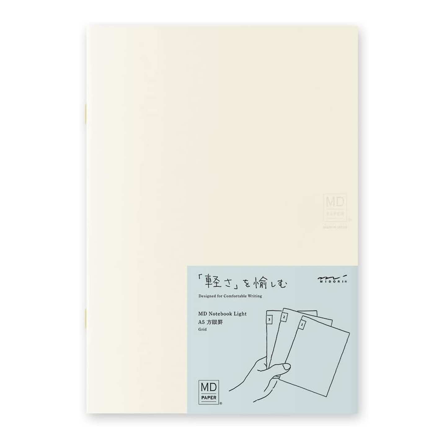 Midori MD Light A5 Notebook - Grid Pack (Set of 3)