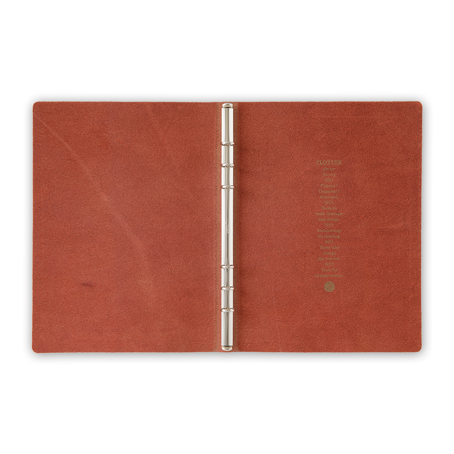 PLOTTER A5 Size Liscio 6-Ring Leather Binder - Red Brown (Limited Edition BOX)
