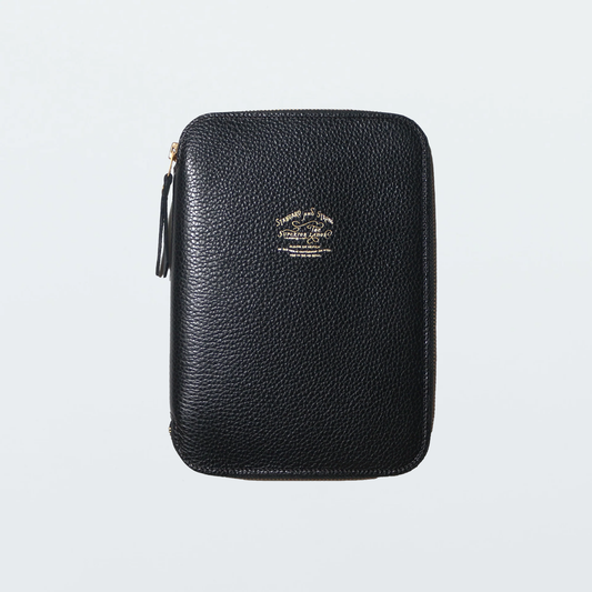 The Superior Labor Toscana Leather A5 Zip Organizer - Black