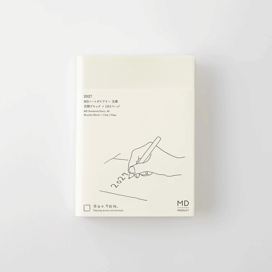 Midori 2027 MD Product Notebook Diary 1 Day 1 Page - A6 Size