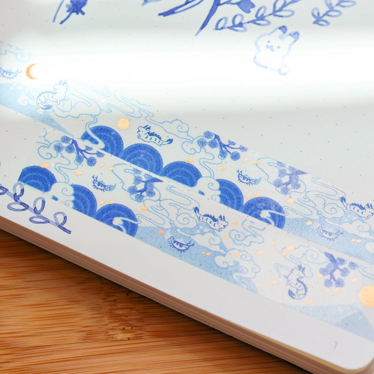 Faire PET Washi Tape - Foil Blue Shragon and Drimpy
