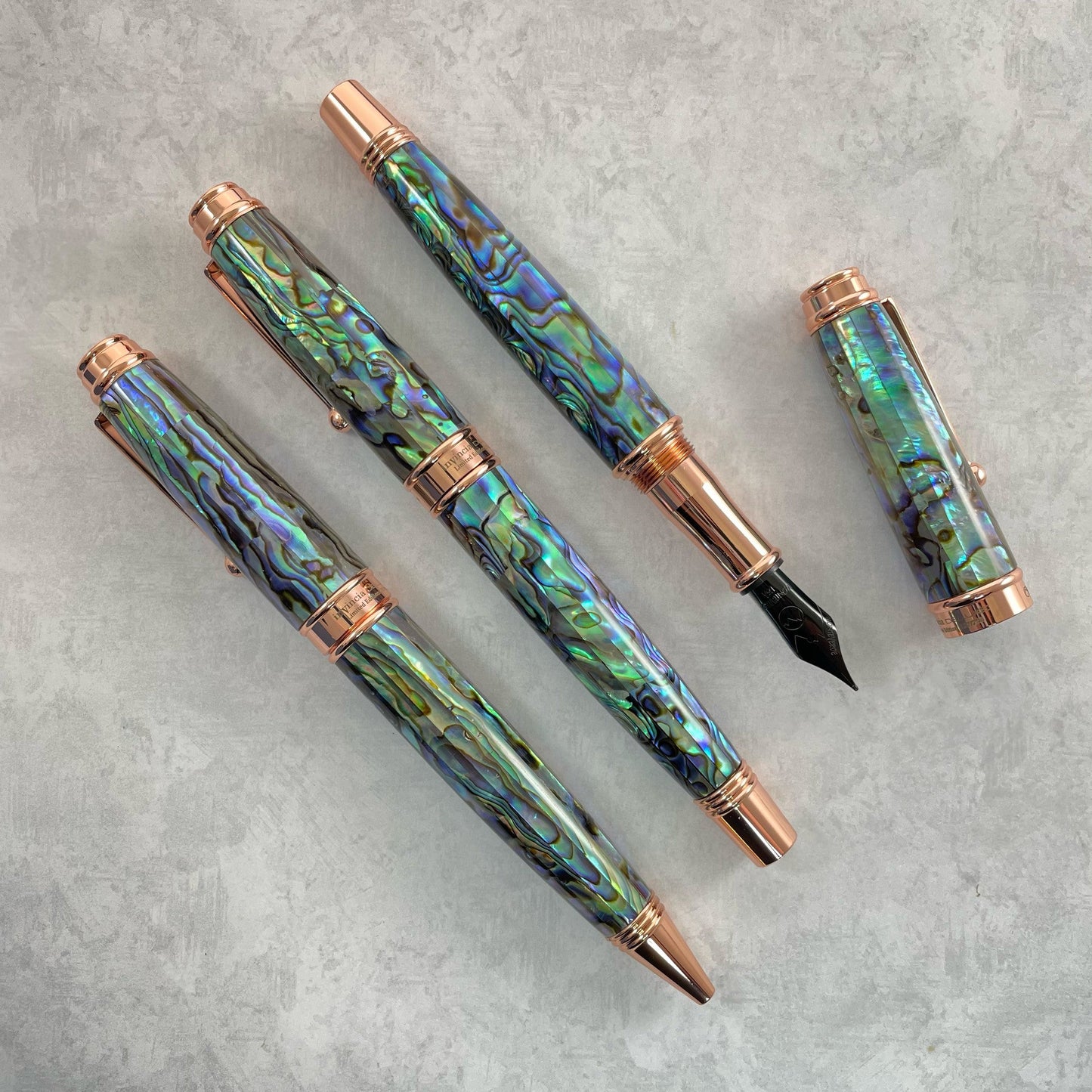 Monteverde Invincia Deluxe Ballpoint - Abalone with Rose Gold Trim (Limited Edition)
