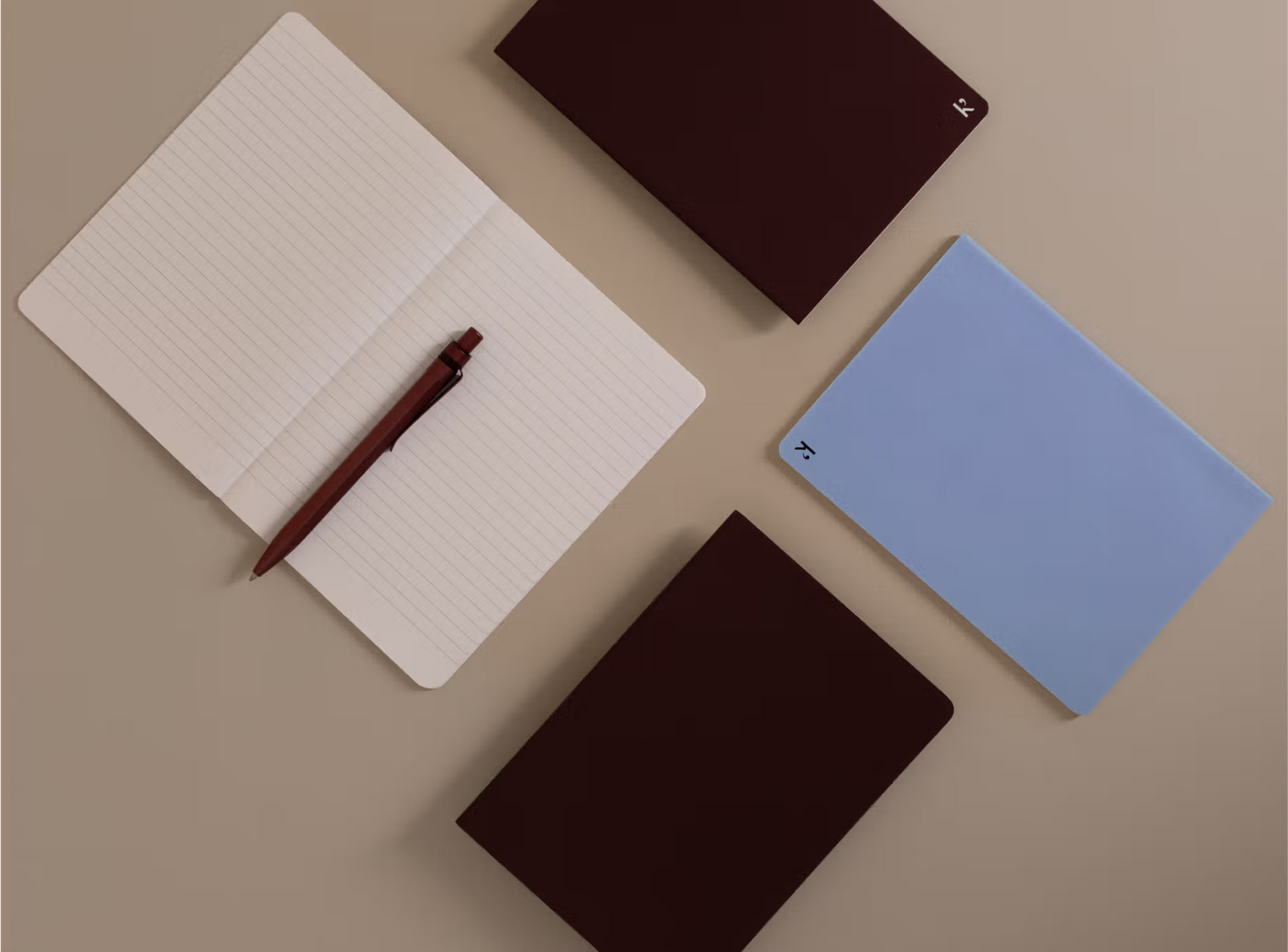 Karst B6 Stone Paper Twin Pack Journal - Burgundy (Lined)