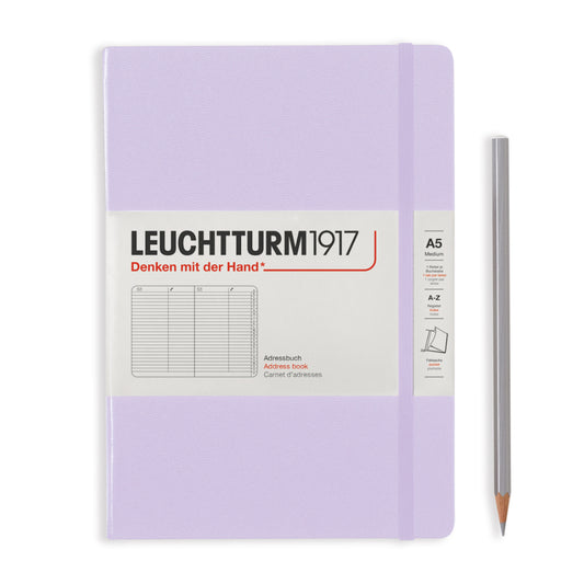 Leuchtturm1917 A5 Medium Hardcover Address Book - Lilac