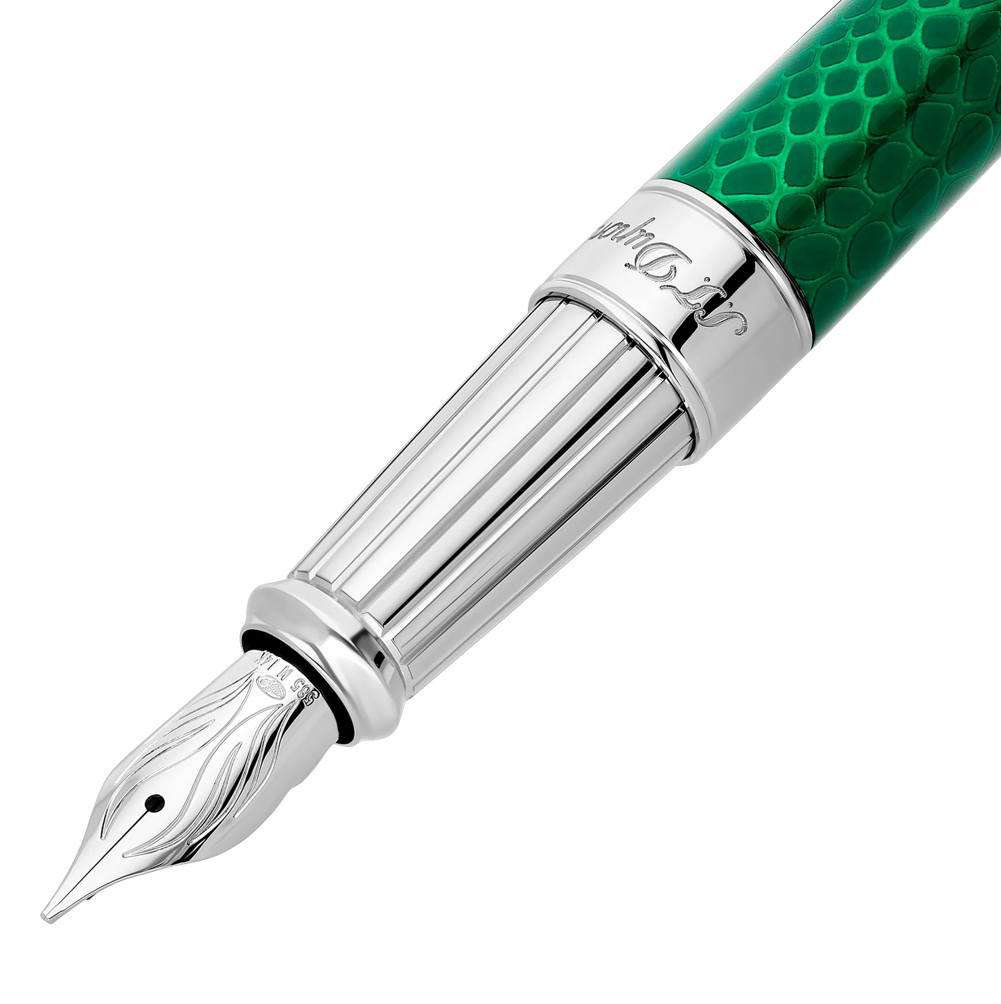 S.T. Dupont Line D Eternity Snake Green Fountain Pen (Limited Edition)