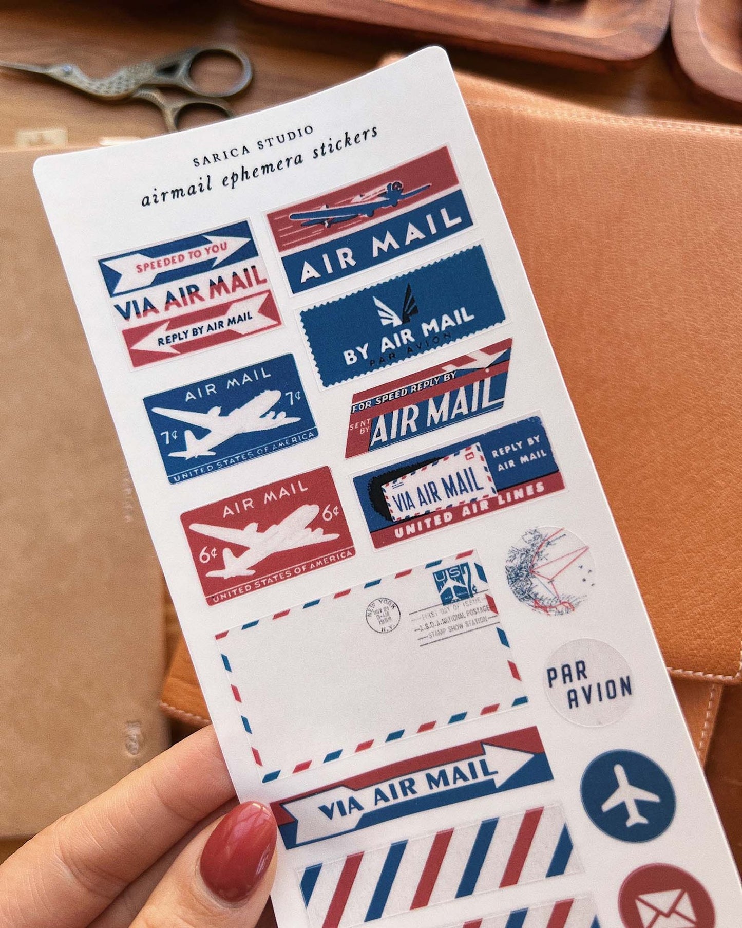 Sarica Studio Stickers - Airmail Ephemera