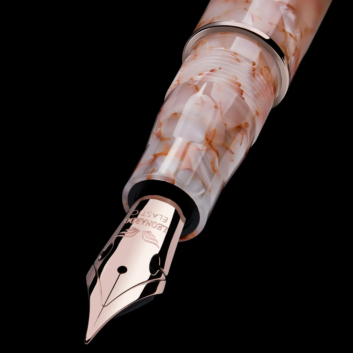 Leonardo Momento Zero Fountain Pen - Angel Skin with Rose Gold Trim