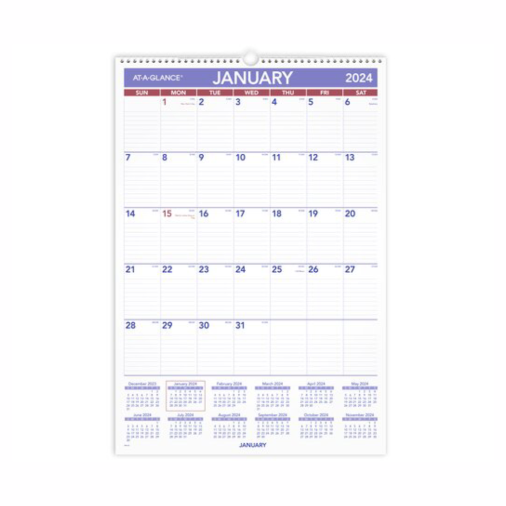 AT-A-GLANCE 2025 Dated Wall Calendar - 15" x 22"