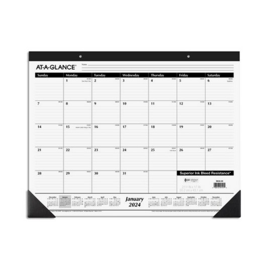AT-A-GLANCE 2024 Monthly Desk Pad Calendar (21 3/4" x 17)