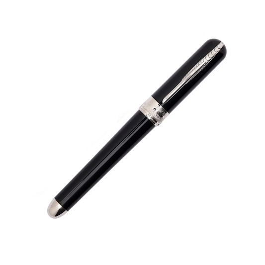 Pineider Avatar UR Mini Fountain Pen - Black - Palladium Trim
