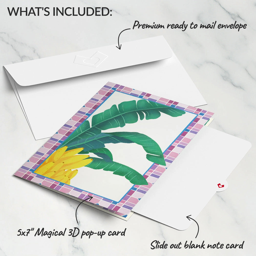 Lovepop Pop-Up Card - Tropical Bananas