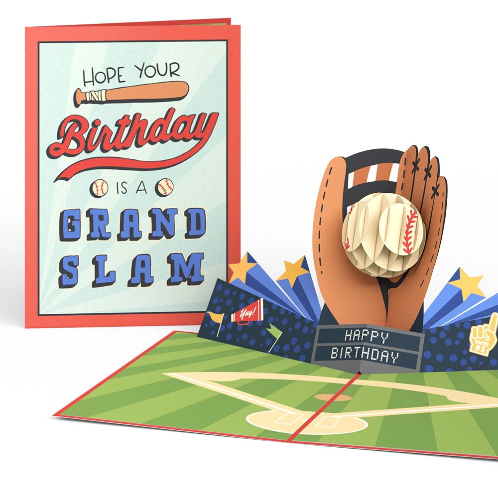 Lovepop Pop-Up Card - Grand Slam Birthday Baseball