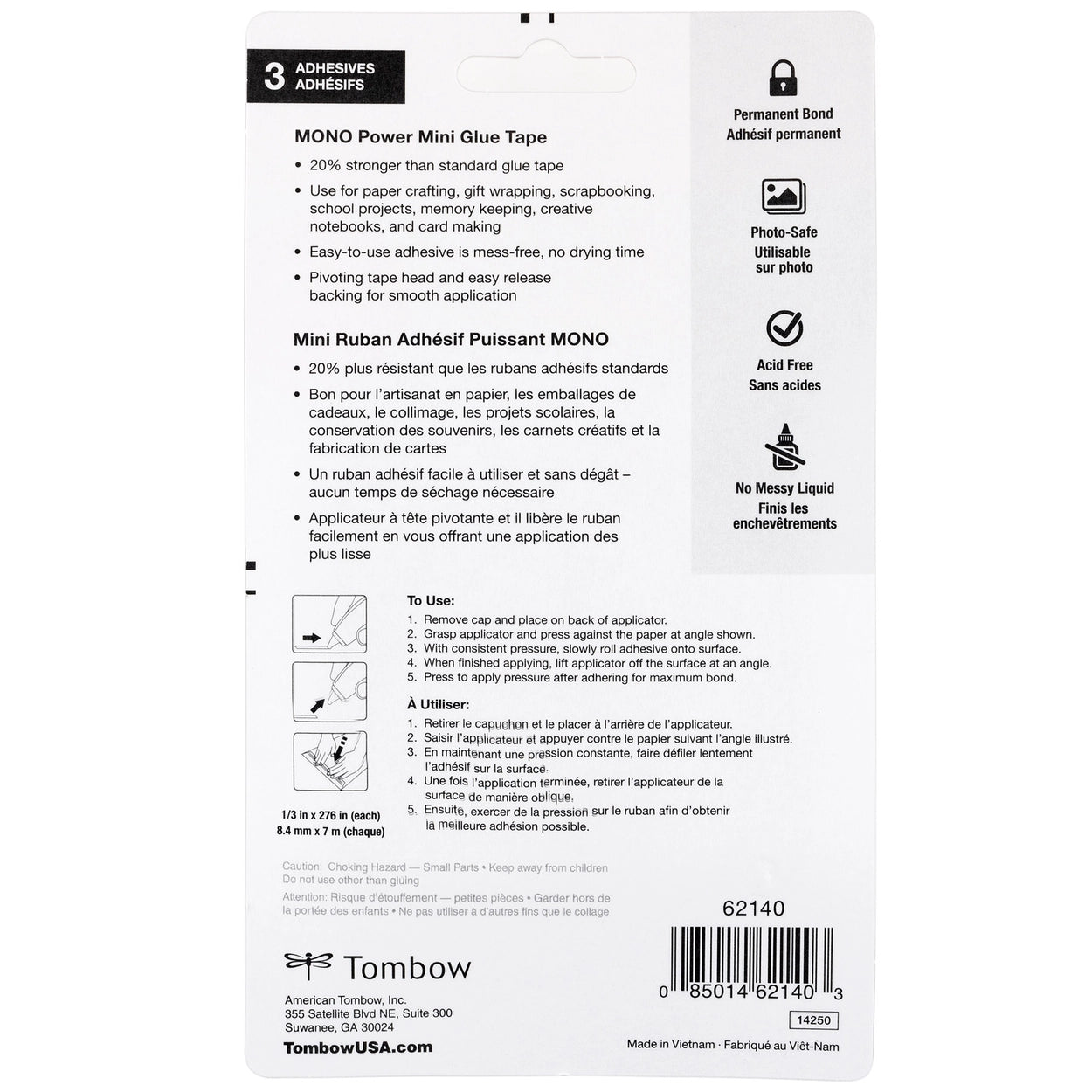 Mono Power Mini Glue Tapes - 3-Pack