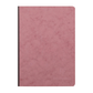 Clairefontaine #795466 Basics Lined Clothbound with Elastic Enclosure A5 Notebook (6 x 8.25) - Pink
