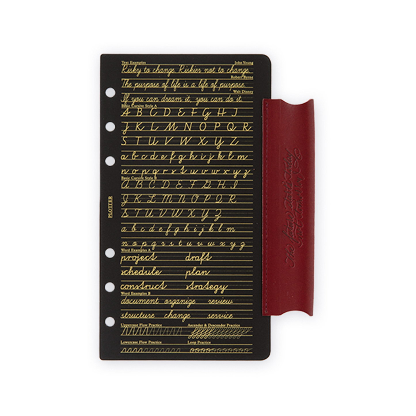 PLOTTER Bible Size Liscio 6-Ring Leather Binder - Red Brown (Limited Edition BOX)