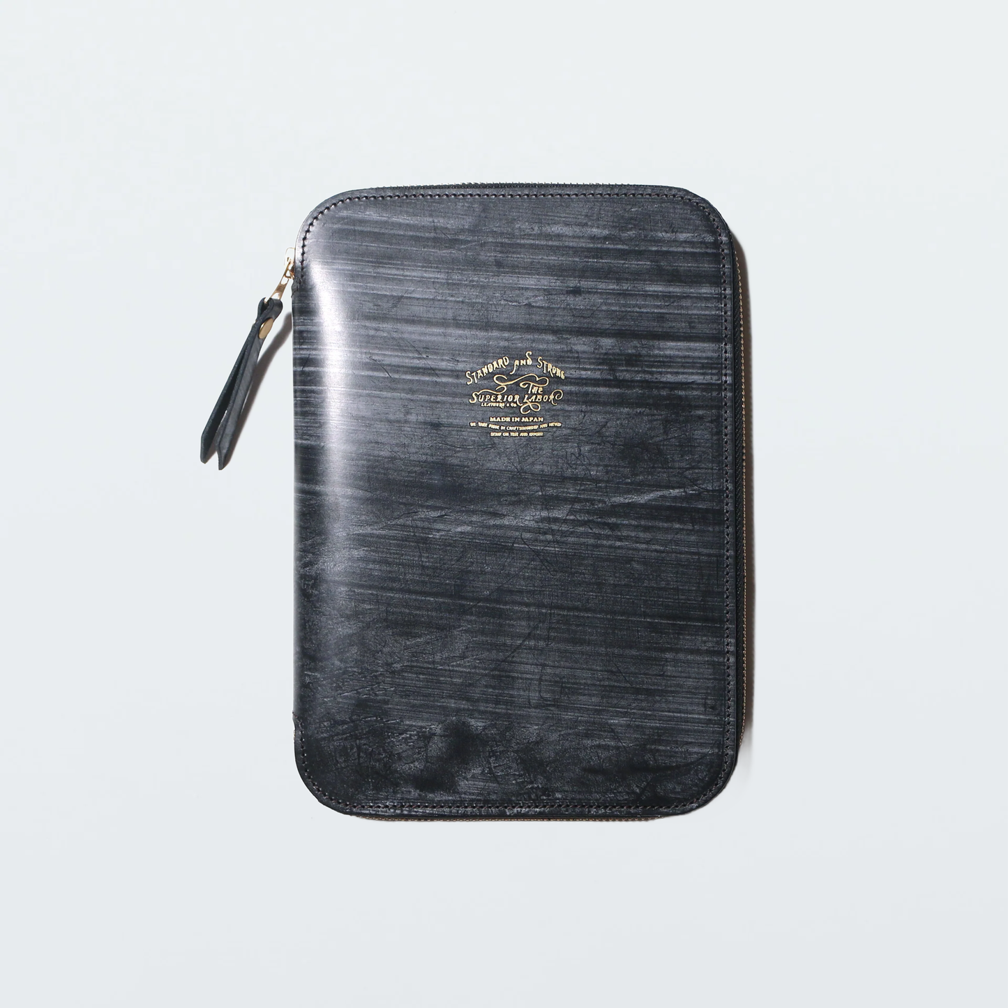 The Superior Labor Bridle Leather A5 Zip Organizer - Black