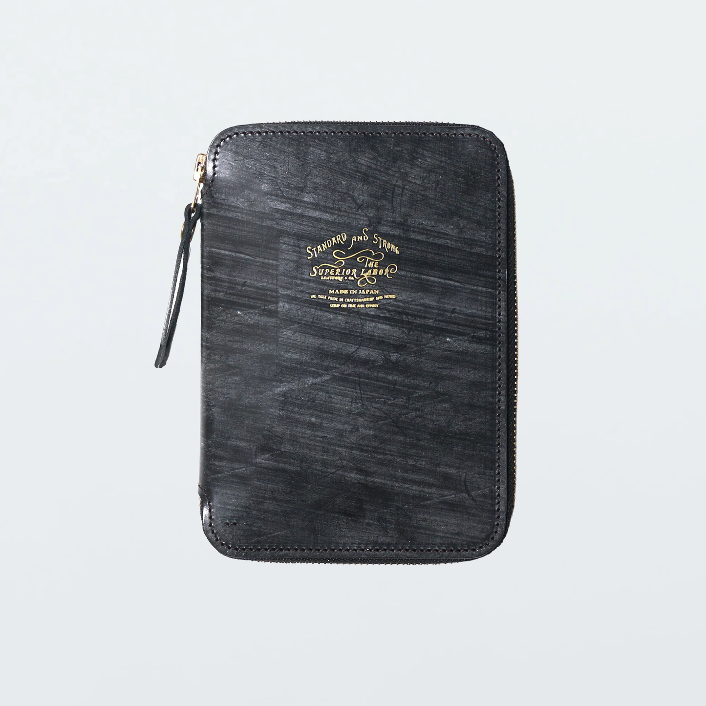 The Superior Labor Bridle Leather A6 Zip Organizer - Black