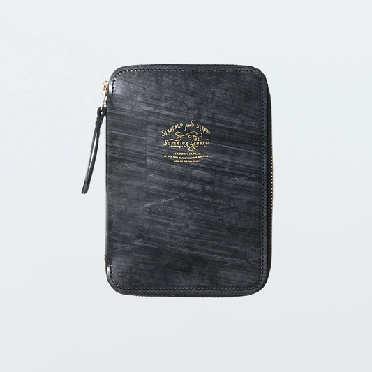 The Superior Labor Bridle Leather A6 Zip Organizer - Black