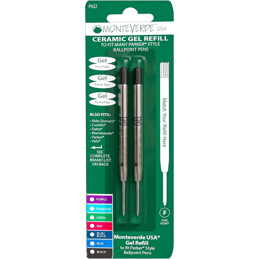 Parker Capless Gel Refill by Monteverde USA® - Black (2 ea)