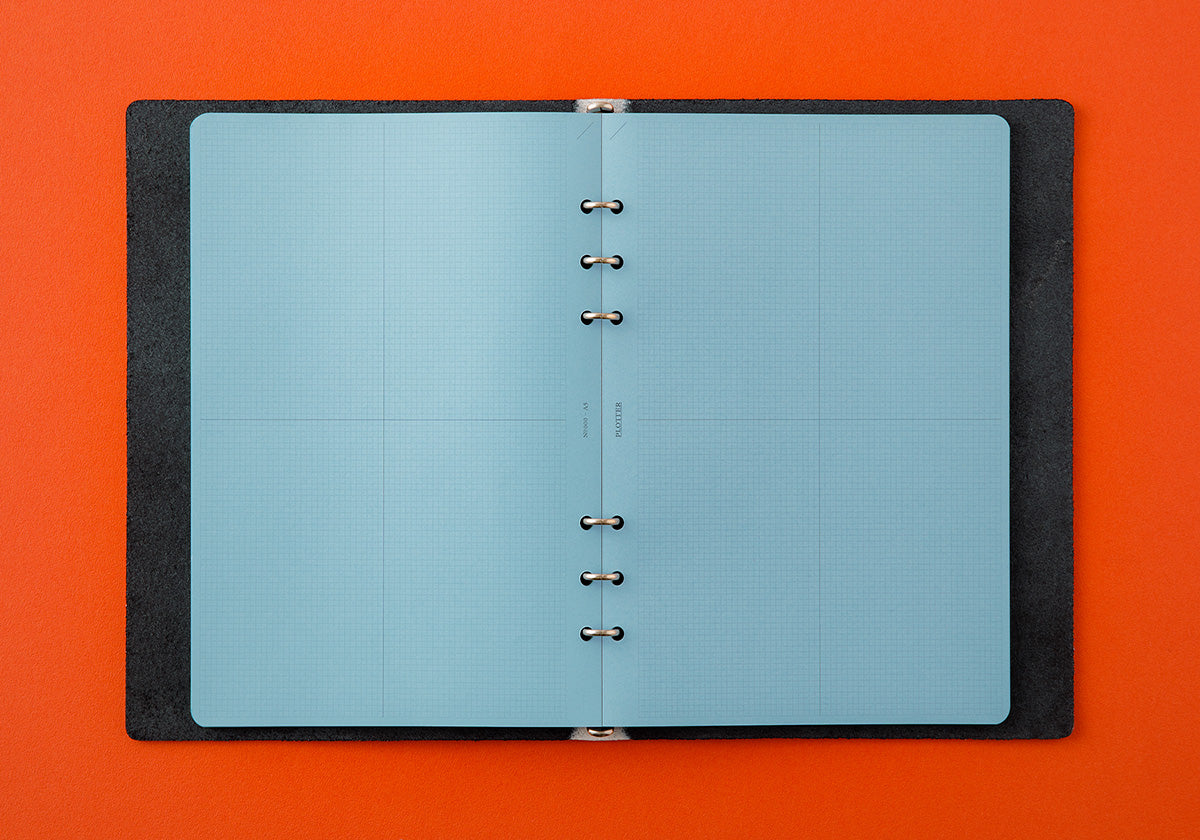 PLOTTER Refill Blue Paper 2mm Grid Quadrant Graph (80 sheets) - A5 Size