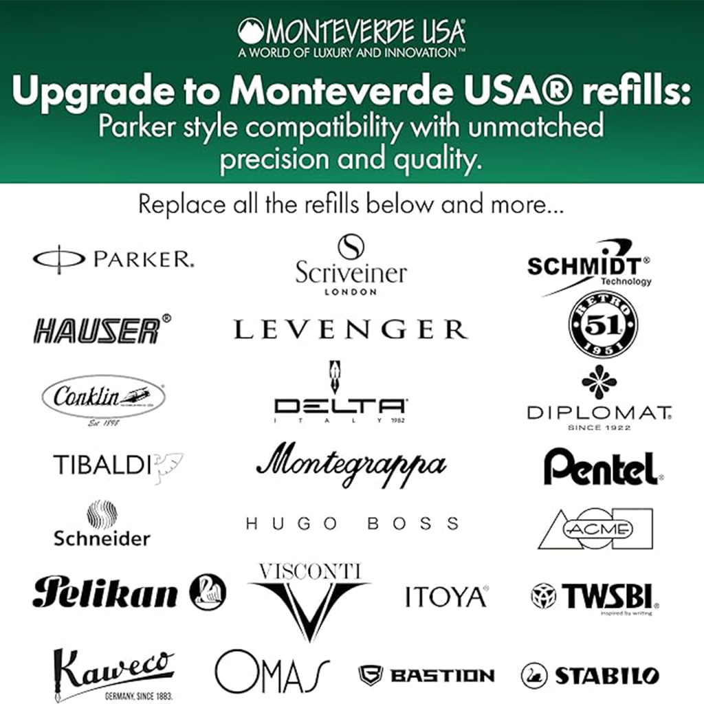 Parker Capless Gel Refill by Monteverde USA® - Black (2 ea)