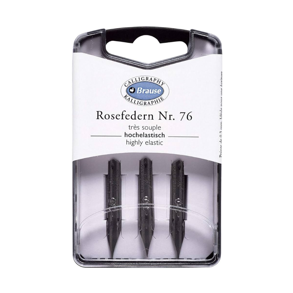 Brause Rose Flexible Fine Calligraphy Nibs (Set of 3)