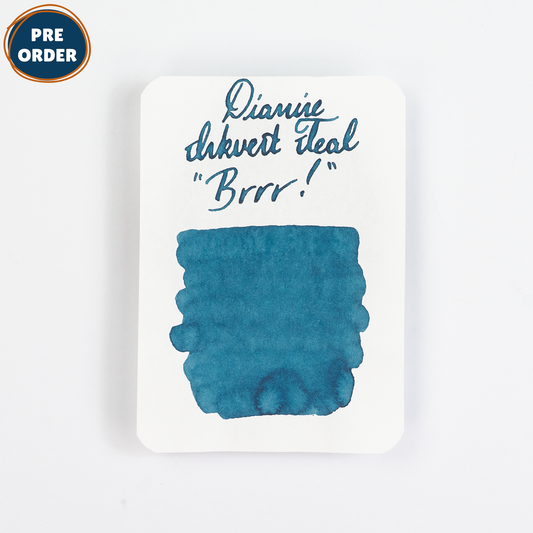 Diamine Brrr! (50ml) Bottled Ink (Pigment Shimmer) - Teal Edition