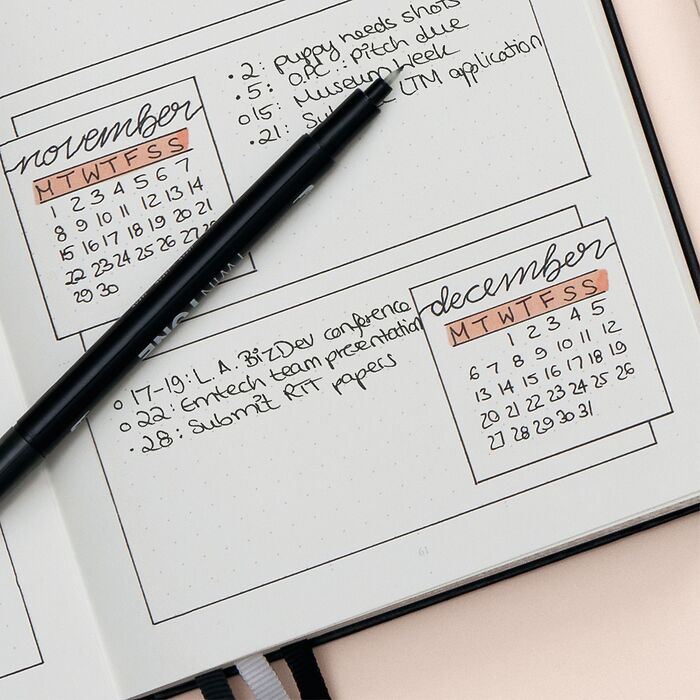 Leuchtturm1917 Bullet Journal Edition 2 A5 Hardcover Dotted Notebook - Purple