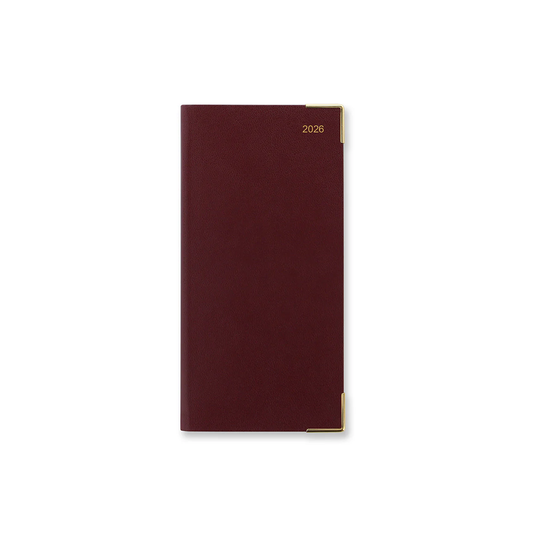 Letts of London 2026 Classic Slim Week to View Planner - Burgundy (Landscape)