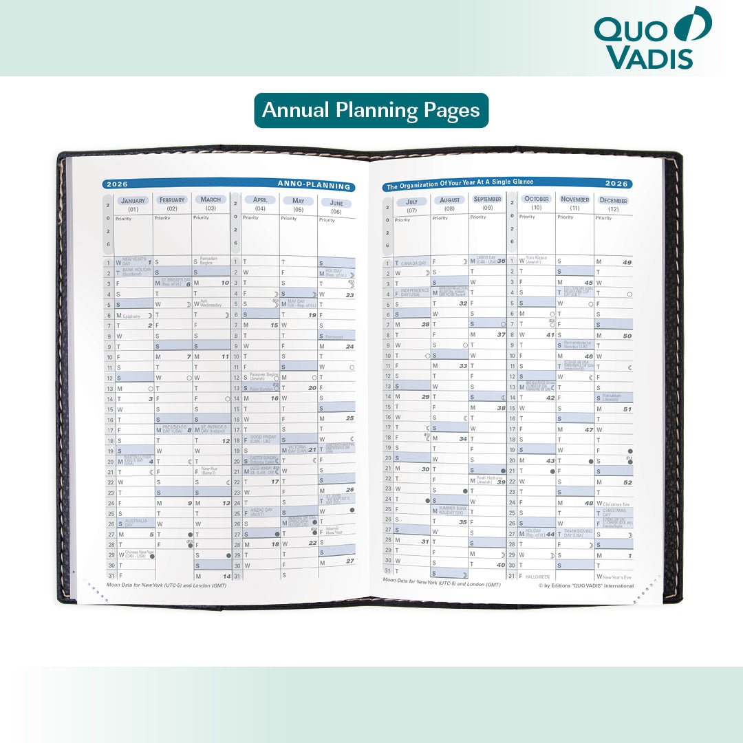 Quo Vadis 2026 Business Weekly Planner - Texas Blue