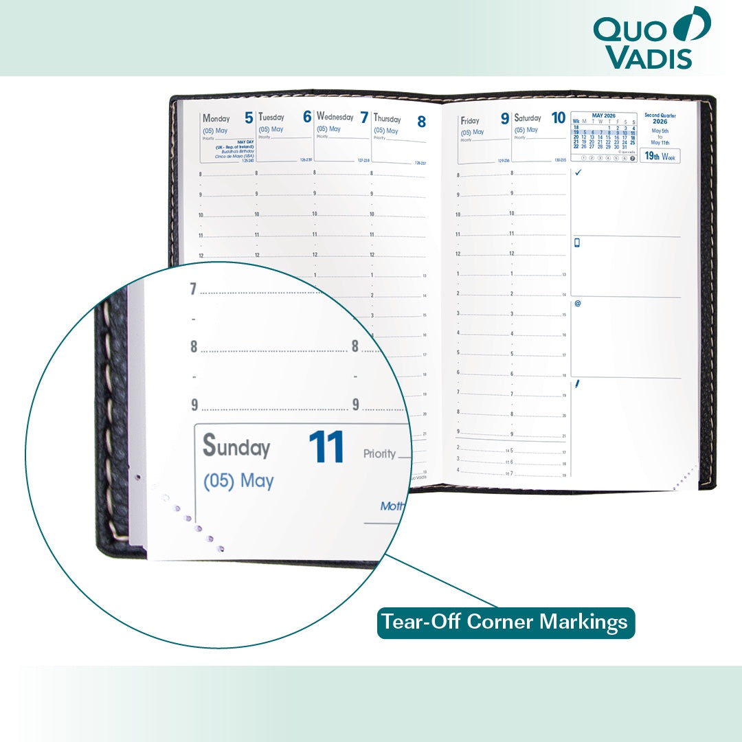 Quo Vadis 2026 Business Weekly Planner - Texas Blue