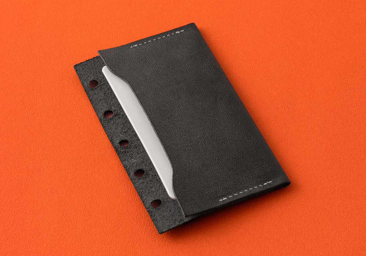 PLOTTER Accessory Refill Double Pocket Leather Card Case - Mini 5 Size