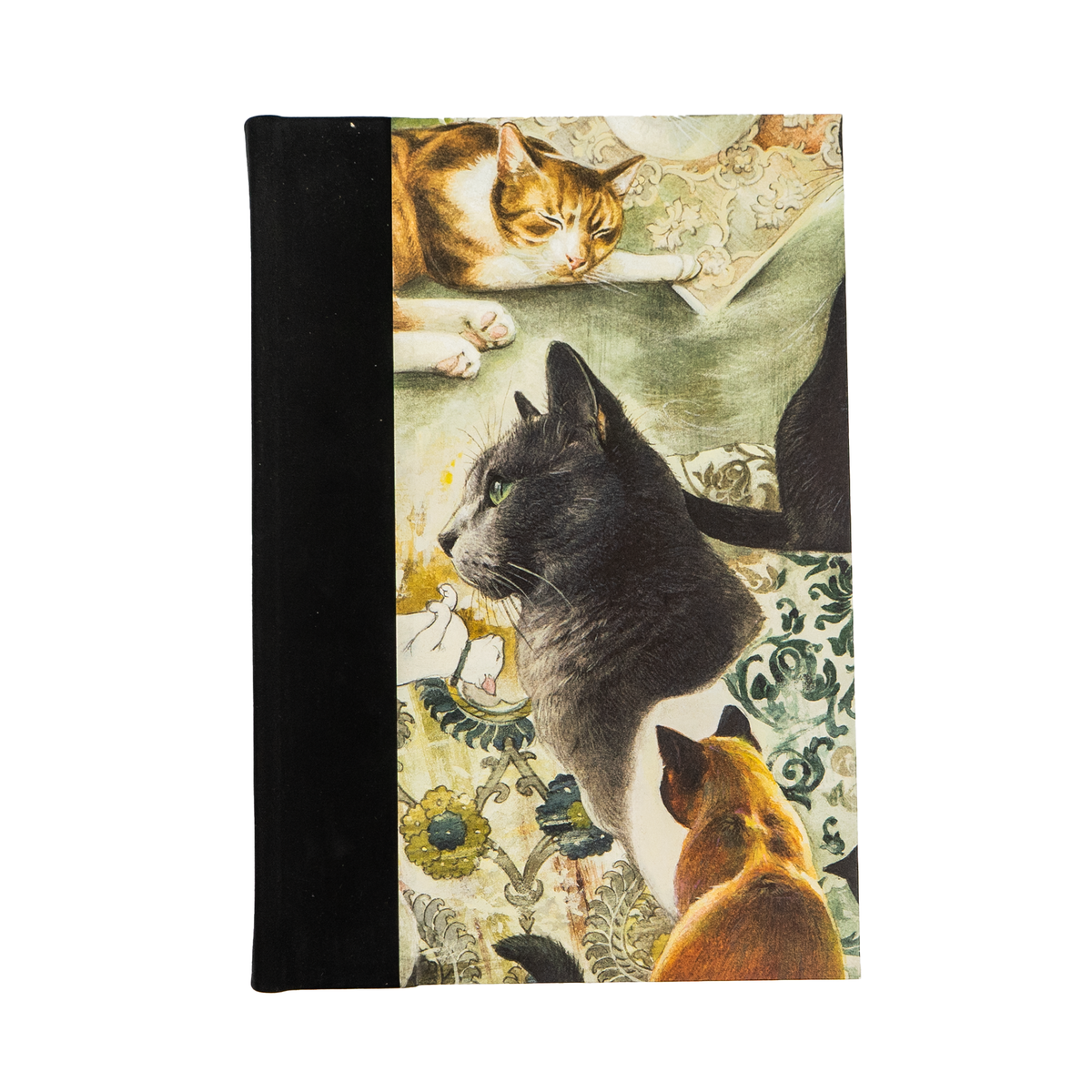 Bomo Art A5 Leather Bound Dotted Journal - Cats