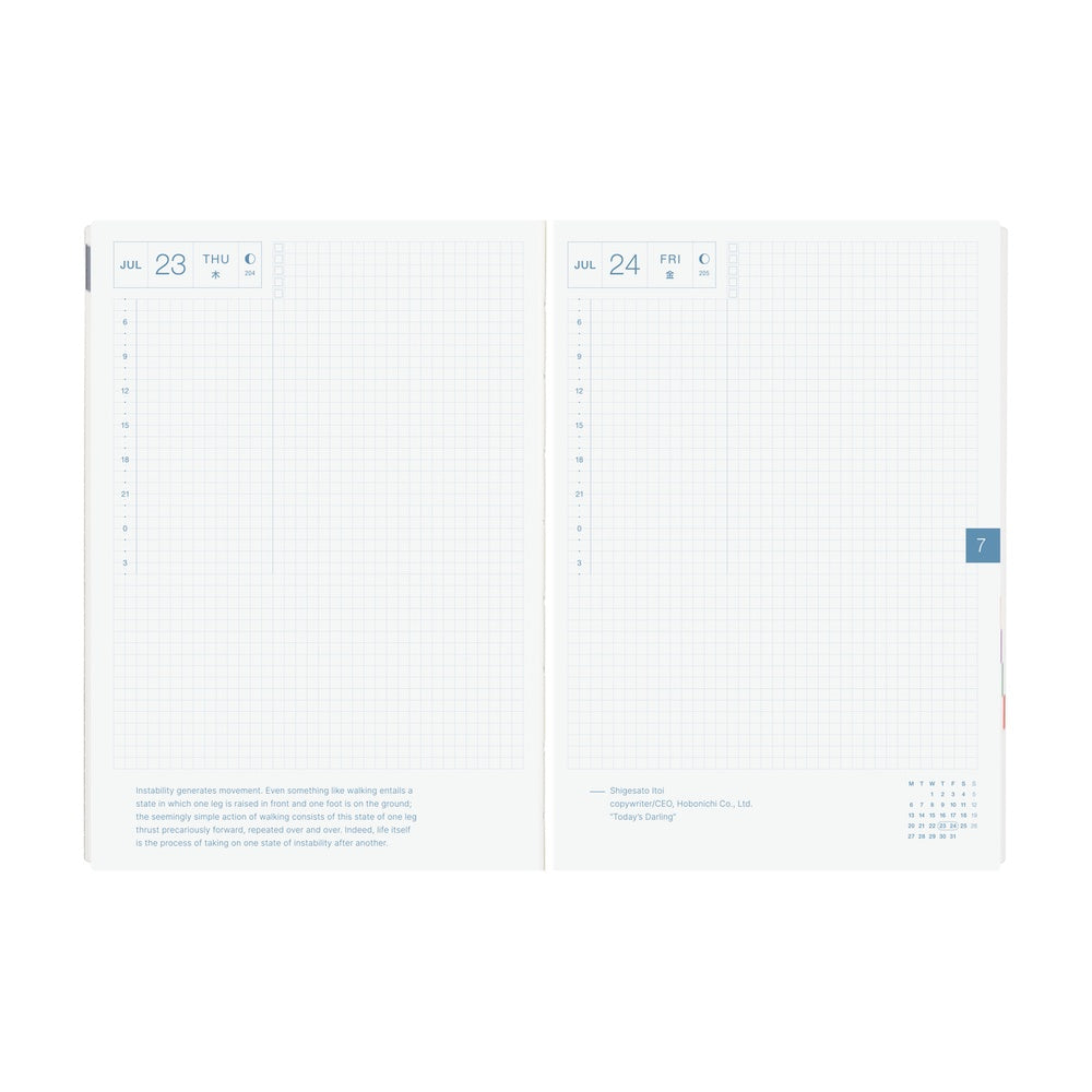 Hobonichi 2026 A5 Techo HON - Paper Series: Black Gingham