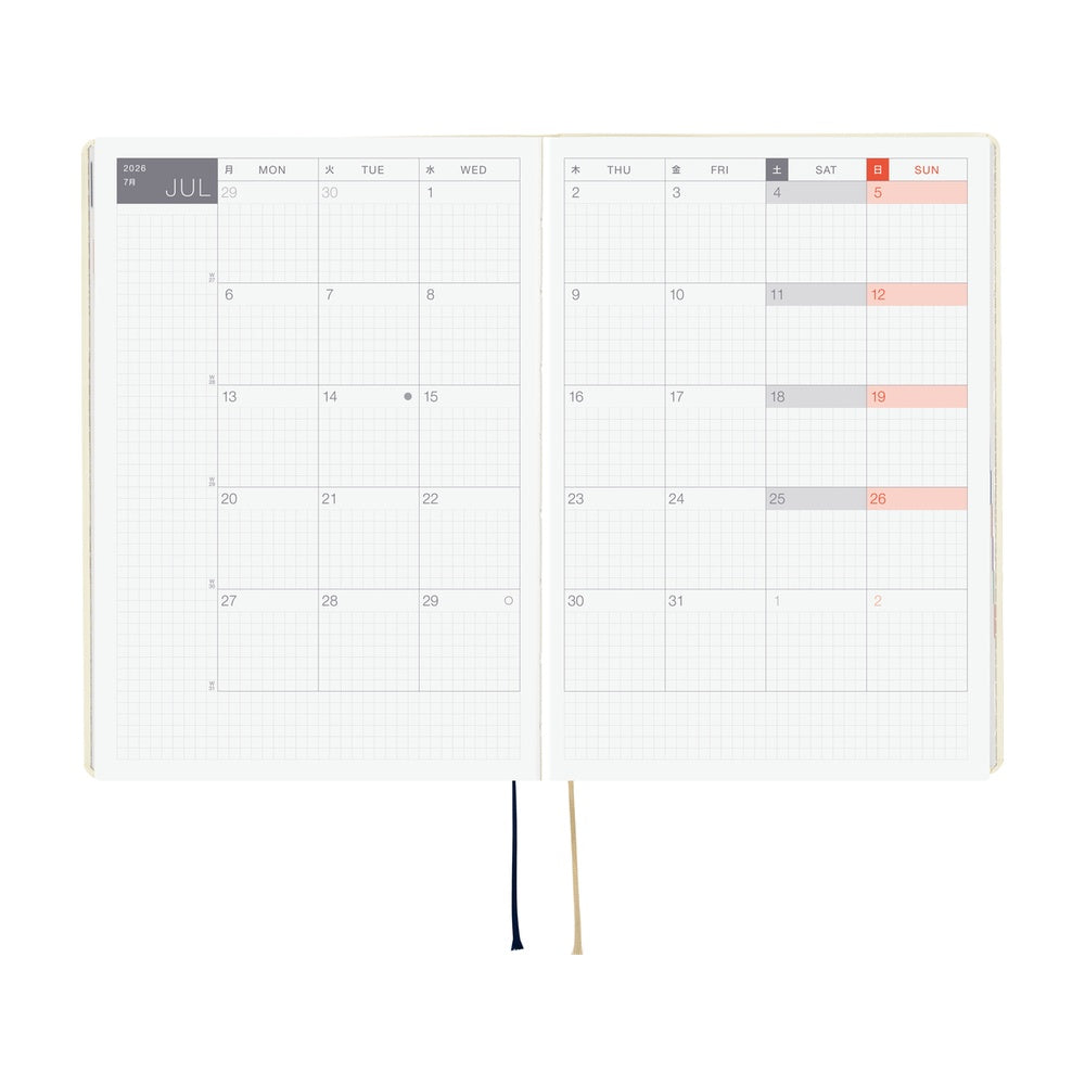Hobonichi 2026 A5 Techo HON - Slash (Ivory)