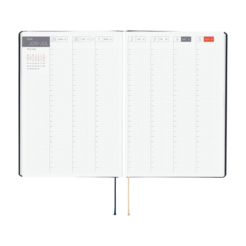 Hobonichi 2026 A5 Techo HON - Slash (Navy)