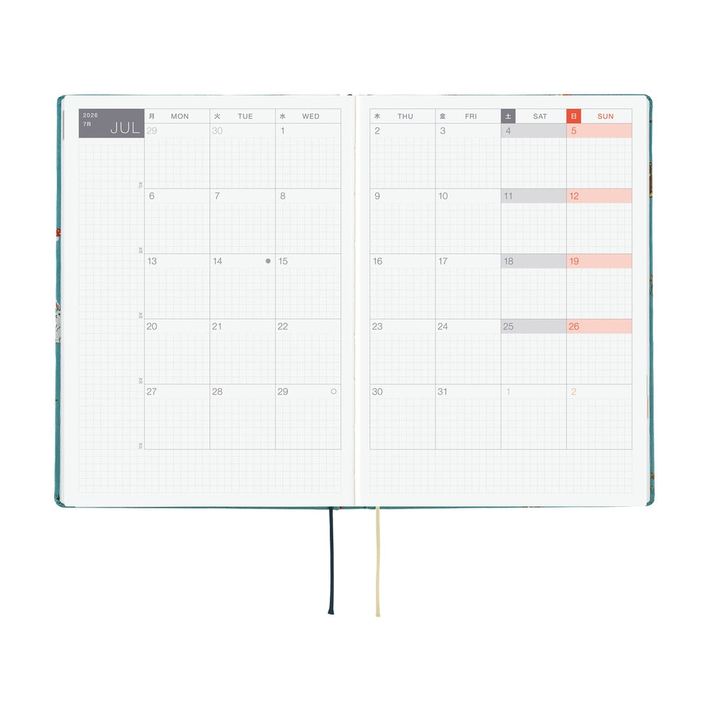 Hobonichi 2026 A5 Techo HON - Bow & Tie: In the Forest