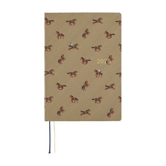 Hobonichi 2026 A5 Techo HON - Bow & Tie: Galloping Horses
