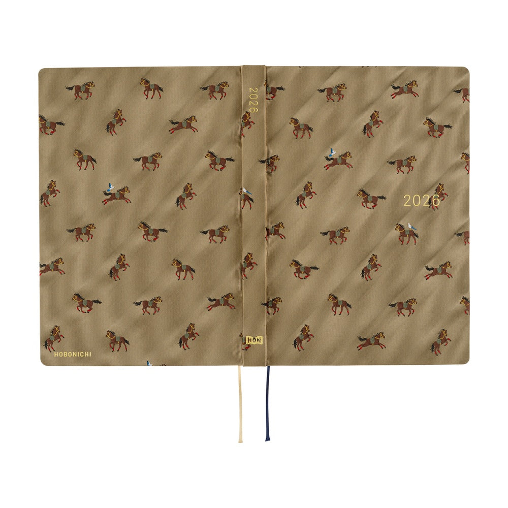 Hobonichi 2026 A5 Techo HON - Bow & Tie: Galloping Horses